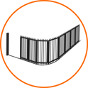 Segmentová vjezdová brána za roh