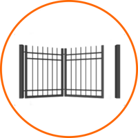 Kovaná brána skládací dvoukřídlá