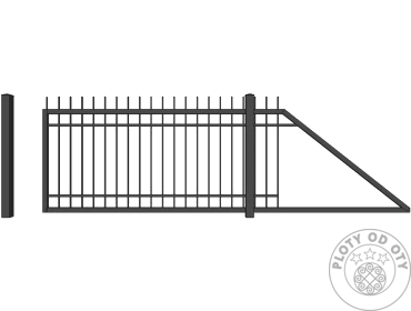 Kovová brána posuvná nesená DESIGN III. do výšky 1,5m